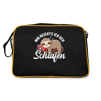 Mir reichts ich geh Schlafen à gorge brune - Sac Retro - noir/or - Dos