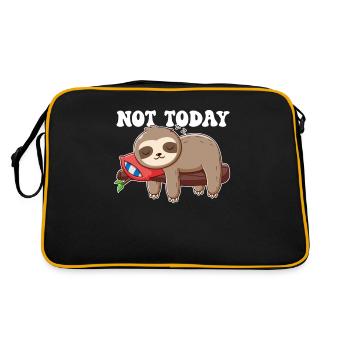 Not Today Folivora Brown-Throated Pilosa Lover - Retro Bag - black/gold - Back