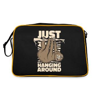 Just Hanging Around Brown-Throated Pilosa - Retro Bag - black/gold - Back
