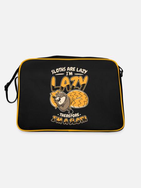 Les paresseux sont paresseux Je suis paresseux Donc je suis un paresseux - Sac Retro - noir/or - Dos