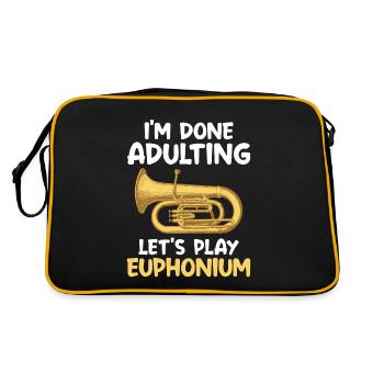 Fini Adulte Jouons de l’instrument euphonium - Sac Retro - noir/or - Dos