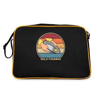 Gold Panning Prospecting Placer Mining Miner Gold - Retro Bag - black/gold - Back