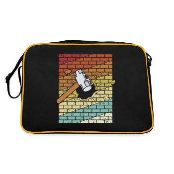 Retro Home Wrecker Demolition Contractor House - Retro Bag - black/gold - Back