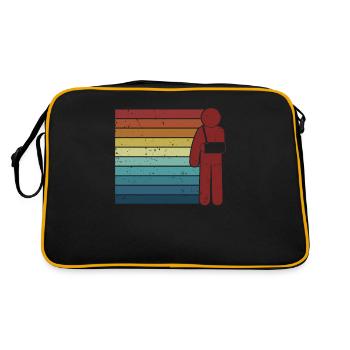 Retro Broken Bone Broken Finger Broken Arm Leg - Retro Bag - black/gold - Back