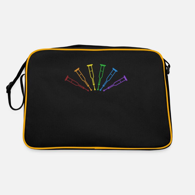 Knochenbruch LGBT Regenbogen Knochenbruch Chirurg Retro Tasche