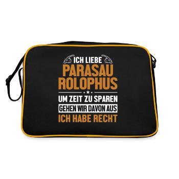 Parasaurolophus hat immer Recht Dinosaur - Retro Bag - black/gold - Back