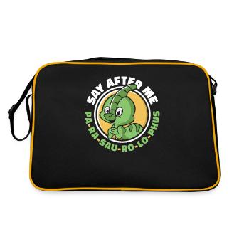 Say After Me Parasaurolophini Dinosaur Lover - Retro Bag - black/gold - Back