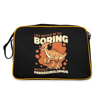 Life Would Be Boring Without Dinosaur Lover - Retro Bag - black/gold - Back