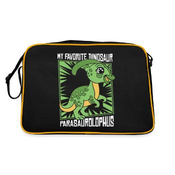 My Favorite Dinosaur Dinosaur Hadrosauridae - Retro Bag - black/gold - Back