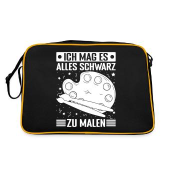 Professeur d’art, j’aime tout peindre en noir - Sac Retro - noir/or - Dos