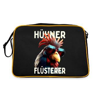 Chickens Whisperer Rooster Chicken Daddy Farmer Chicken - Retro Bag - black/gold - Back