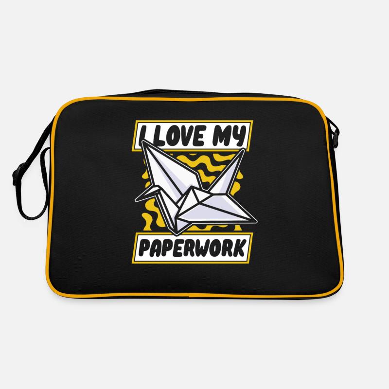 J’adore mon paperwork hibou grue en papier pliage Sac Retro
