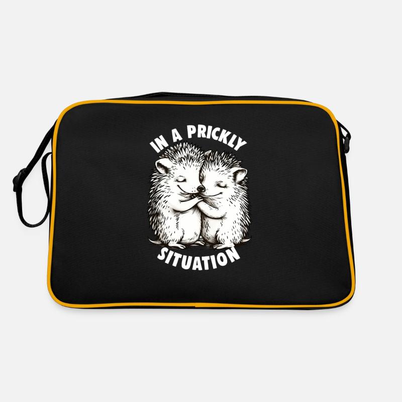 Mignon Hérisson Amoureux Drôle Hérisson Drôle Hérisson Mignon Sac Retro