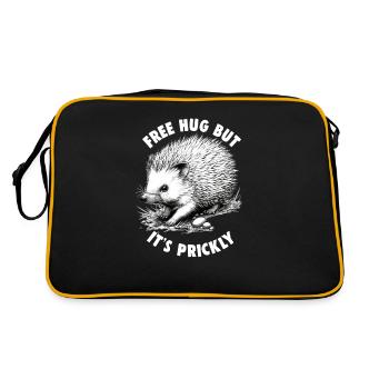 Mignon Hérisson Amoureux Drôle Hérisson Drôle Hérisson Mignon - Sac Retro - noir/or - Dos
