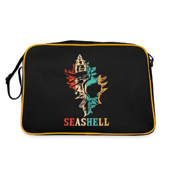 Retro Seashell Shelling Bag Bivalvia Seashell - Retro Bag - black/gold - Back
