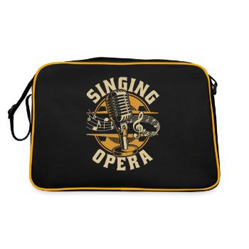Singing Opera Opera House Vocalist Tenor Singer - Retro Bag - black/gold - Back