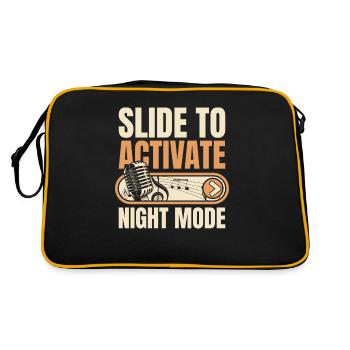Schieben Sie, um den Nachtmodus Opera House Lover zu aktivieren - Retro Tasche - Schwarz/Gold - Hinten