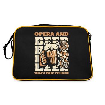 Opera And Beer That's Why I'm Here Opera House - Retro Bag - black/gold - Back