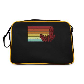 Retro Geologe Stein Sammler Mineral Sammler - Retro Tasche - Schwarz/Gold - Hinten