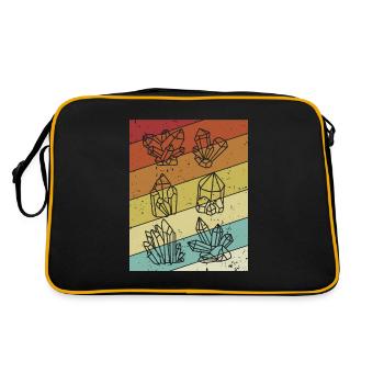 Retro-Geologe Rockhounding Mineraliensammler - Retro Tasche - Schwarz/Gold - Hinten