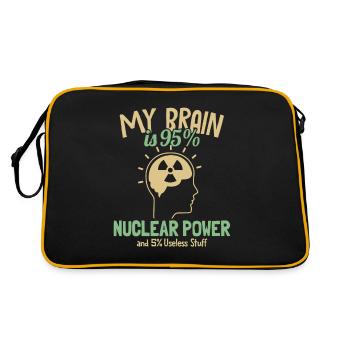 Mon cerveau est composé à 95% d’énergie nucléaire Uranium Nucléaire - Sac Retro - noir/or - Dos