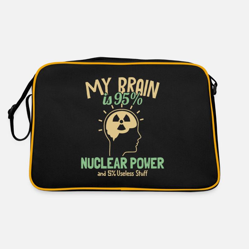 My Brain is 95% Nuclear Power Uranium Nuclear Retro Bag