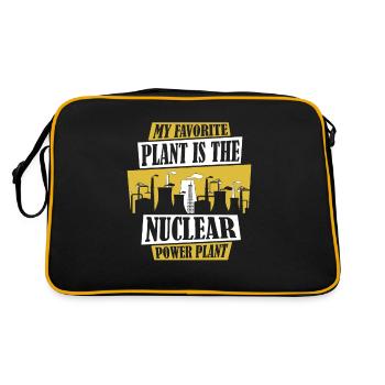 Favorite Plant Is Nuclear Power Plant Nuclear - Retro Bag - black/gold - Back