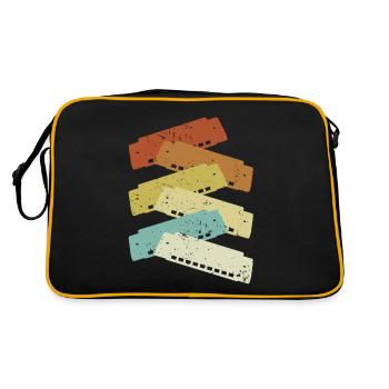 Retro Harmonist Harmonicist Mundharmonika - Retro Tasche - Schwarz/Gold - Hinten