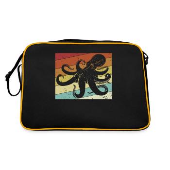 Rétro Céphalopode Octopodes Octopoda Lover Octopus - Sac Retro - noir/or - Dos