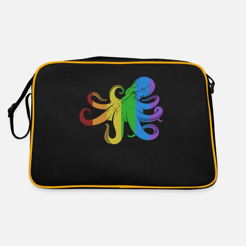 Pieuvre LGBT Arc-en-ciel Octopodes Octopoda Sac Retro
