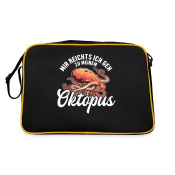 Mir reichts ich geh zu meinem Oktopus Octopoda - Retro Bag - black/gold - Back