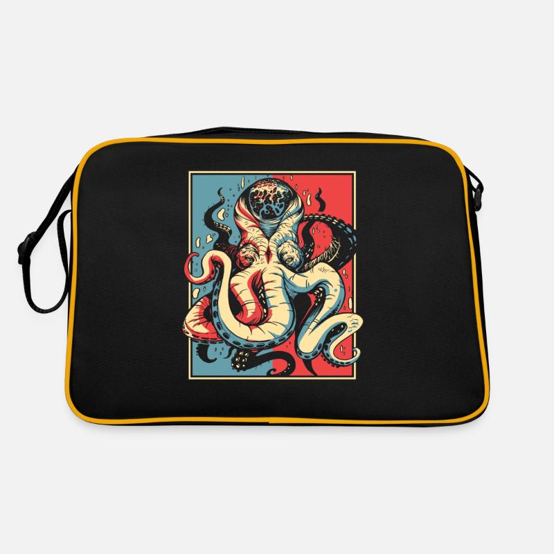 Portrait de pieuvre Octopoda Cephalopoda Octopodes Sac Retro