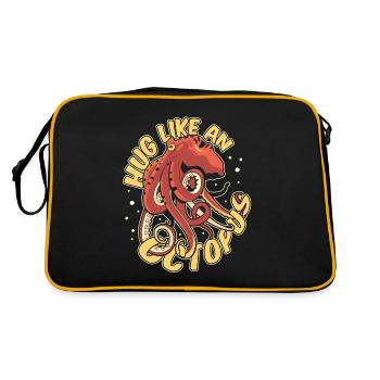 Umarmen wie ein Oktopus Cephalopoda Oktopoden - Retro Tasche - Schwarz/Gold - Hinten