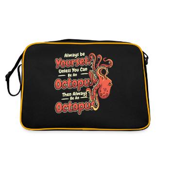 Always Be Yourself Unless You Can Be An Octopus - Retro Bag - black/gold - Back