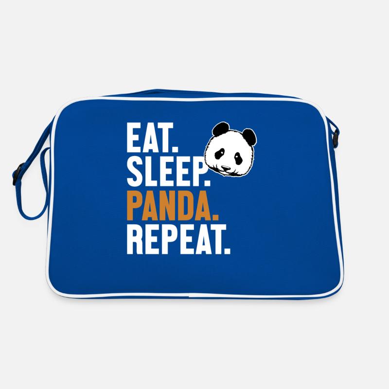 Manger Dormir Panda Répéter Panda Ours Ami Géant Sac Retro