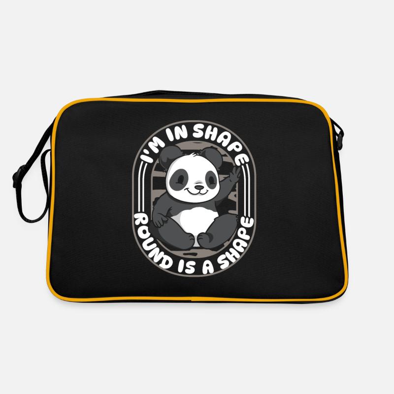 I'm In Shape Round Is A Shape Panda Bear Friend Retro Bag