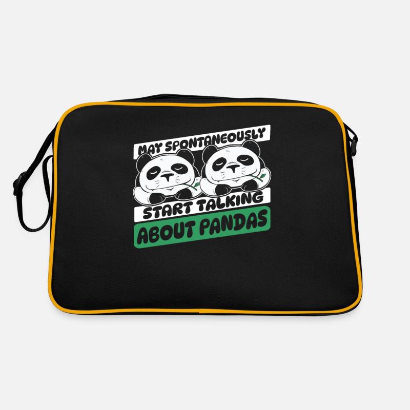 Spontaneously Start Talking About Panda Friend Retro Bag