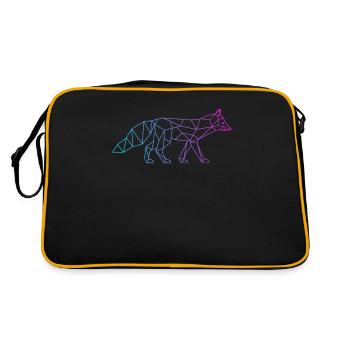 Renard roux Canidés Caninae Renard amoureux Renard - Sac Retro - noir/or - Dos