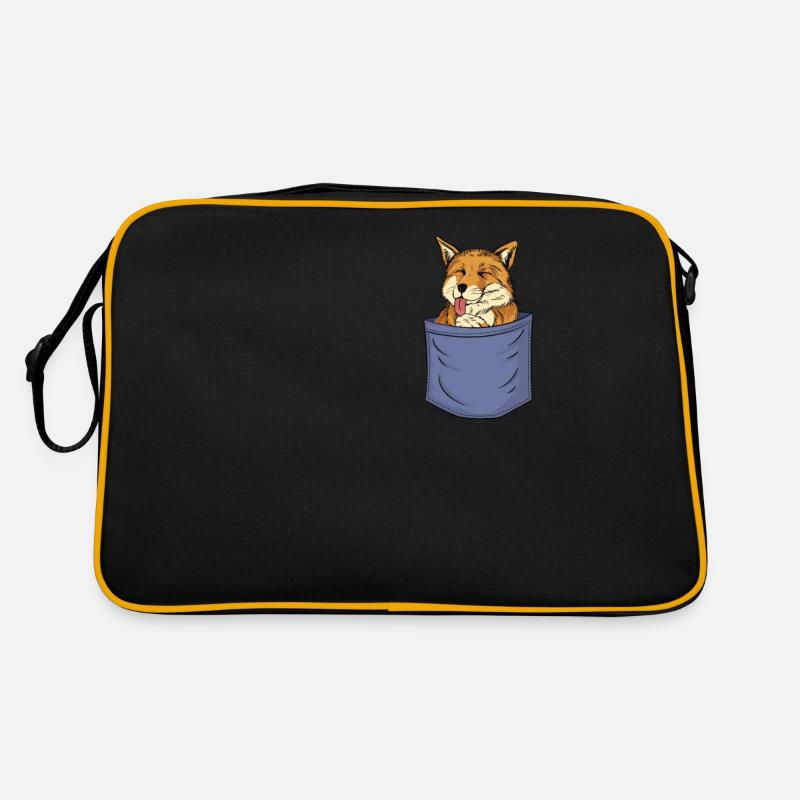 Fox Chest Pocket Canidae Caninae Red Fox Fox Retro Bag