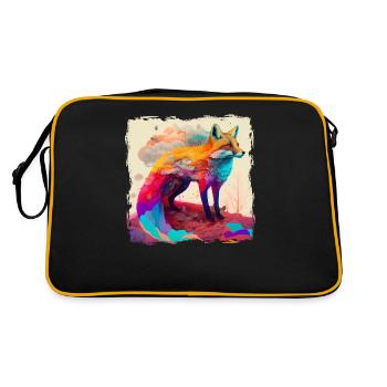 Caninae Renard roux Canidés Renard amoureux Renard - Sac Retro - noir/or - Dos