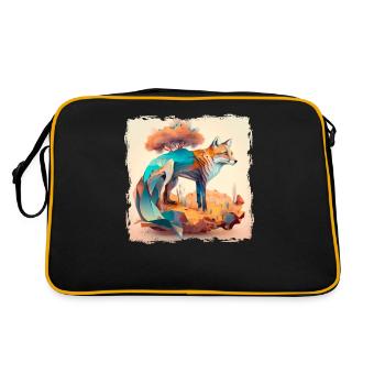 Canidés Caninae Renard roux Renard amoureux Renard - Sac Retro - noir/or - Dos