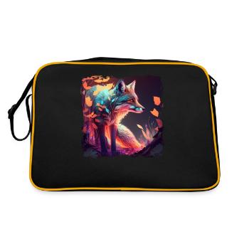 Renard roux Canidés Caninae Renard amoureux Renard - Sac Retro - noir/or - Dos