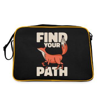 Trouvez votre chemin Caninae Renard roux Canidés Amoureux du renard - Sac Retro - noir/or - Dos