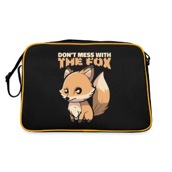 Ne plaisantez pas avec le renard Canidae Caninae Renard roux - Sac Retro - noir/or - Dos