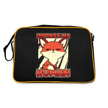 Impressionnez-moi Caninae humaine Renard roux Canidés renard - Sac Retro - noir/or - Dos