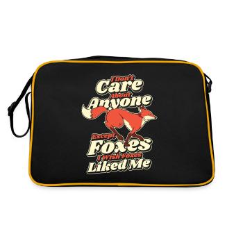 Je ne me soucie de personne sauf des renards roux - Sac Retro - noir/or - Dos