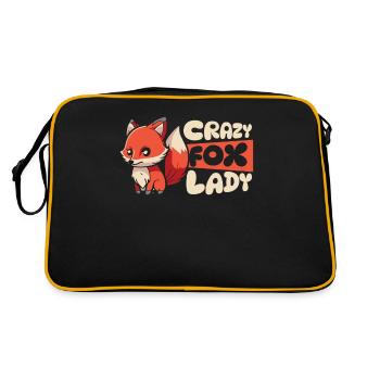 renard fou Lady canidés Caninae renard roux Amoureux du renard - Sac Retro - noir/or - Dos