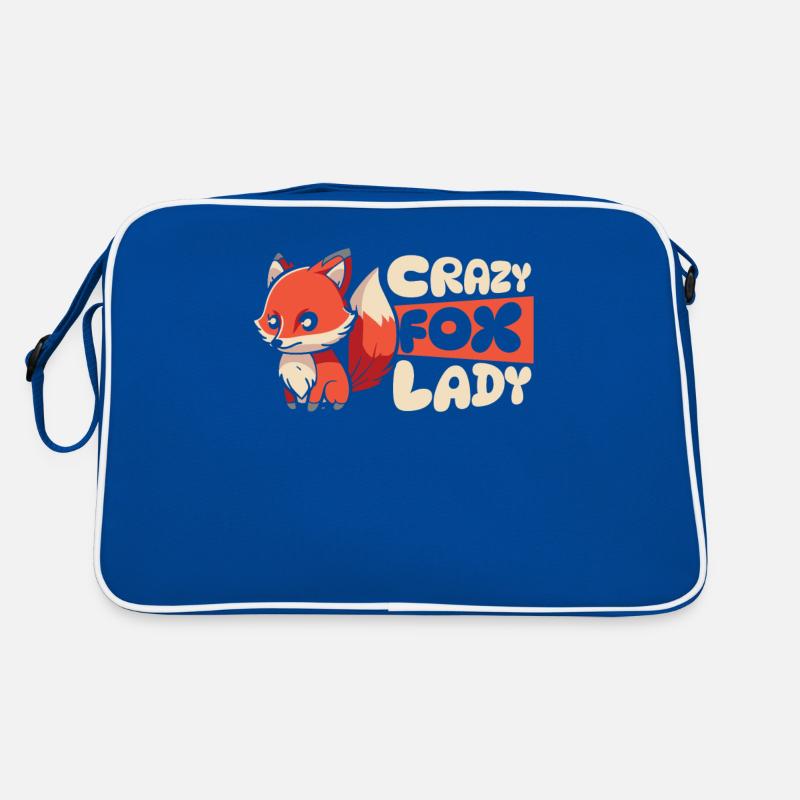 Crazy Fox Lady Canidae Caninae Red Fox Fox Lover Retro Bag