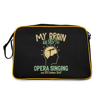 My Brain is 95% Opera Singing Opera House Lover - Retro Bag - black/gold - Back