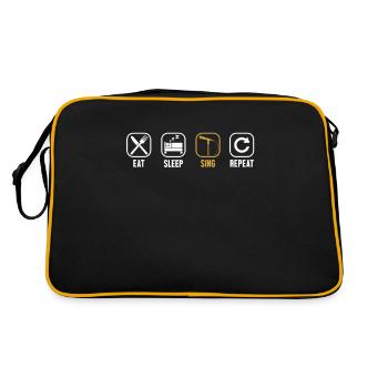 Eat Sleep Sing Repeat Opera House Vocalist Opera - Retro Bag - black/gold - Back